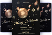 Black Merry Christmas Party Flyer
