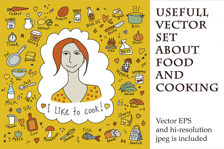 Vector set about food and cooking in Illustrations - product preview 8