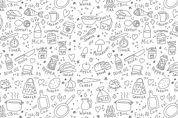 Vector set about food and cooking in Illustrations - product preview 1