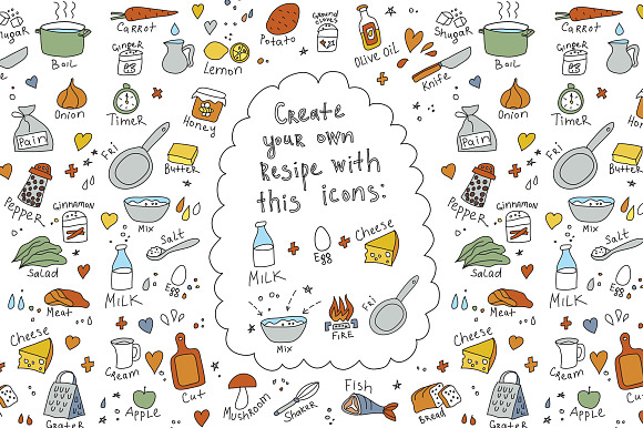 Vector set about food and cooking in Illustrations - product preview 2