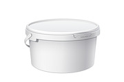 Small White plastic bucket with lid