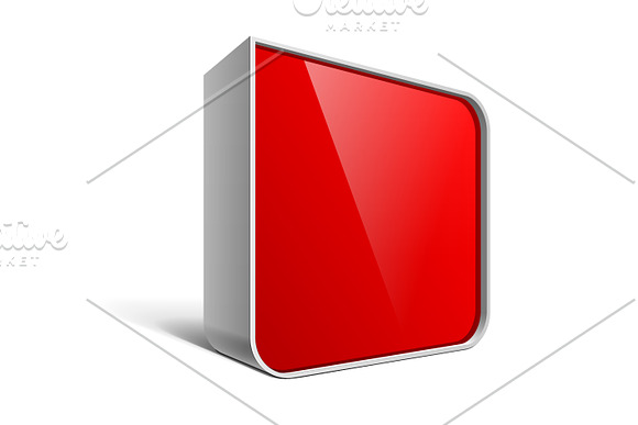 Shiny gloss red banner in Product Mockups - product preview 1