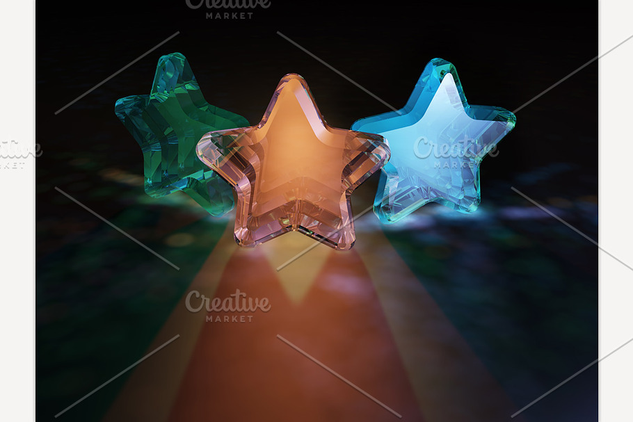 Star lights 3D render in Illustrations - product preview 8
