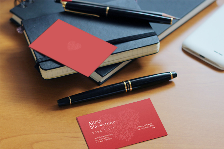 4 Realistic Business Card Mockup in Print Mockups - product preview 8