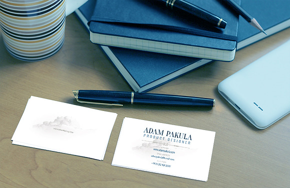 4 Realistic Business Card Mockup in Print Mockups - product preview 1