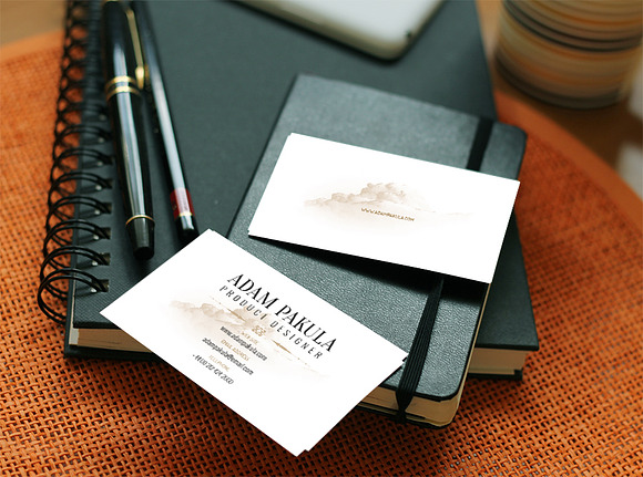 4 Realistic Business Card Mockup in Print Mockups - product preview 3