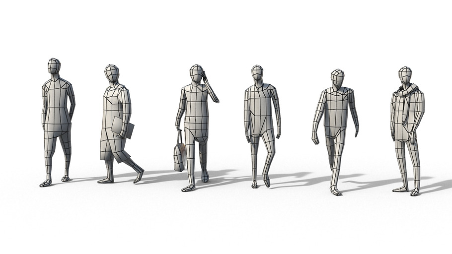 Low Poly People Pack - Man in People - product preview 2