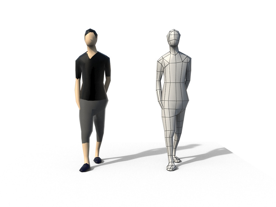 Low Poly People Pack - Man in People - product preview 5