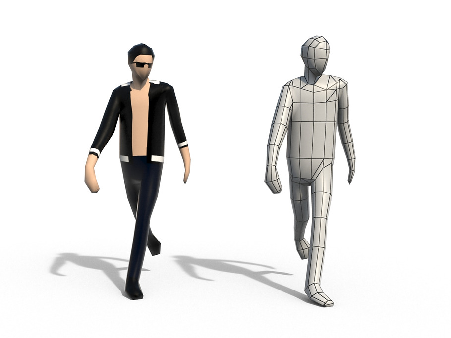 Low Poly People Pack - Man in People - product preview 8