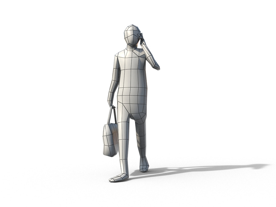 Low Poly People Pack - Man in People - product preview 10