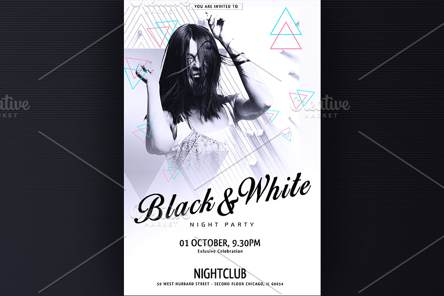 White Flyer Template  in Flyer Templates - product preview 8