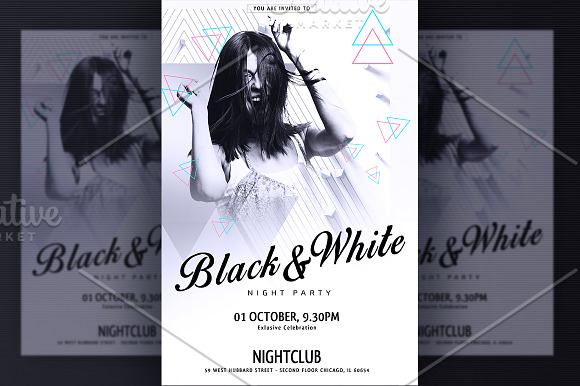 White Flyer Template  in Flyer Templates - product preview 1