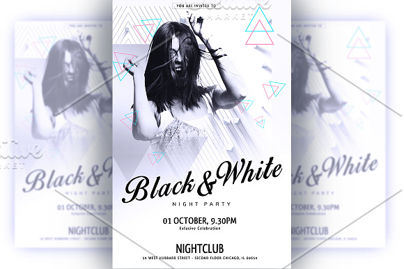White Flyer Template  in Flyer Templates - product preview 2