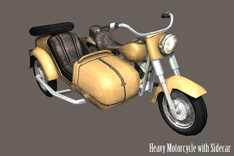 Heavy Motorcycle with Sidecar