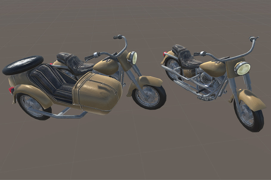 Heavy Motorcycle with Sidecar in Vehicles - product preview 12