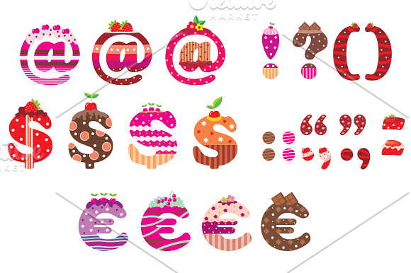 Sweet letters of the alphabet in Illustrations - product preview 3