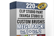 Clip Studio Paint Mega Pack Vol1 & 2