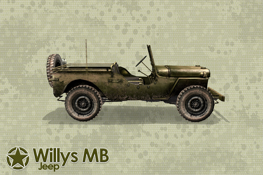 Willys Jeep in Vehicles - product preview 2