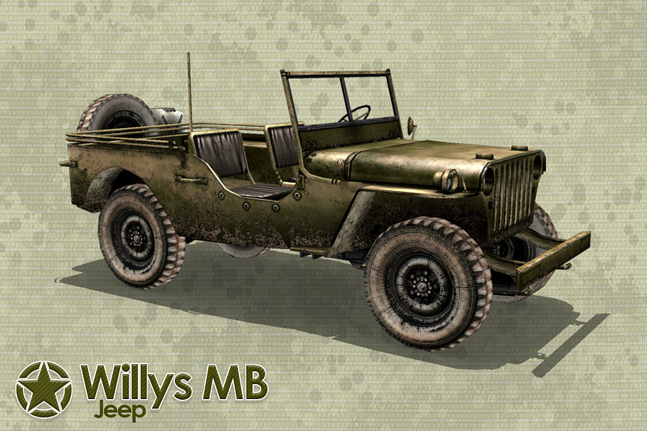 Willys Jeep in Vehicles - product preview 3