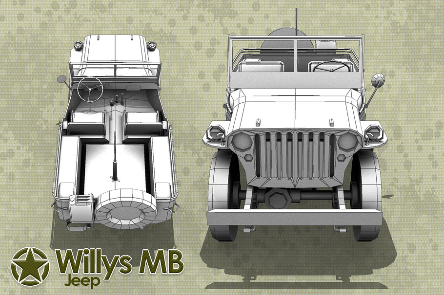 Willys Jeep in Vehicles - product preview 8