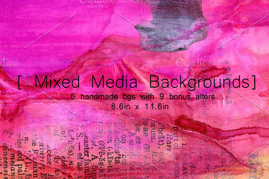 Mixed Media Backgrounds + Bonus!