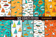 10 transport seamless pattern