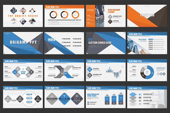 Origami in PowerPoint Templates - product preview 2
