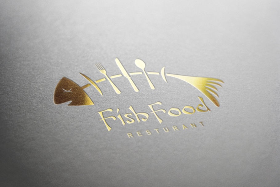 Fish Food Restaurant Logo