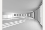 Empty showroom 3D rendering