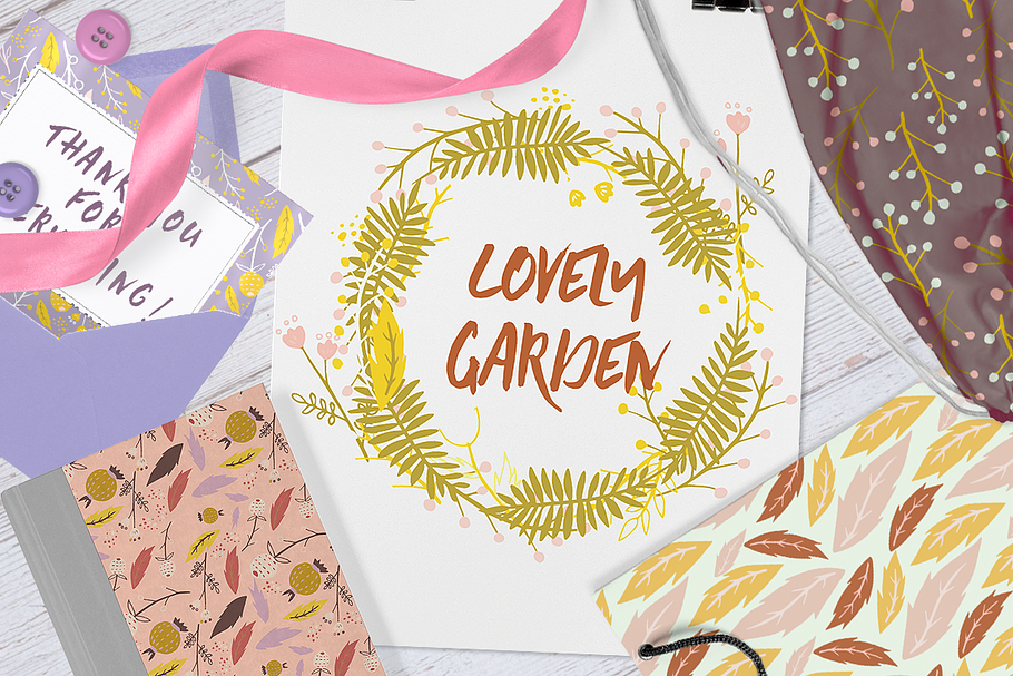 Lovely Garden-Elements & Patterns  in Patterns - product preview 8
