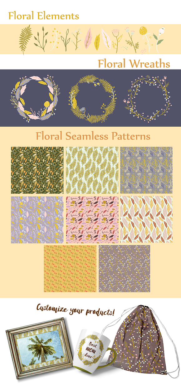 Lovely Garden-Elements & Patterns  in Patterns - product preview 1