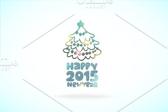 Happy New Year & Christmas sketches in Illustrations - product preview 1