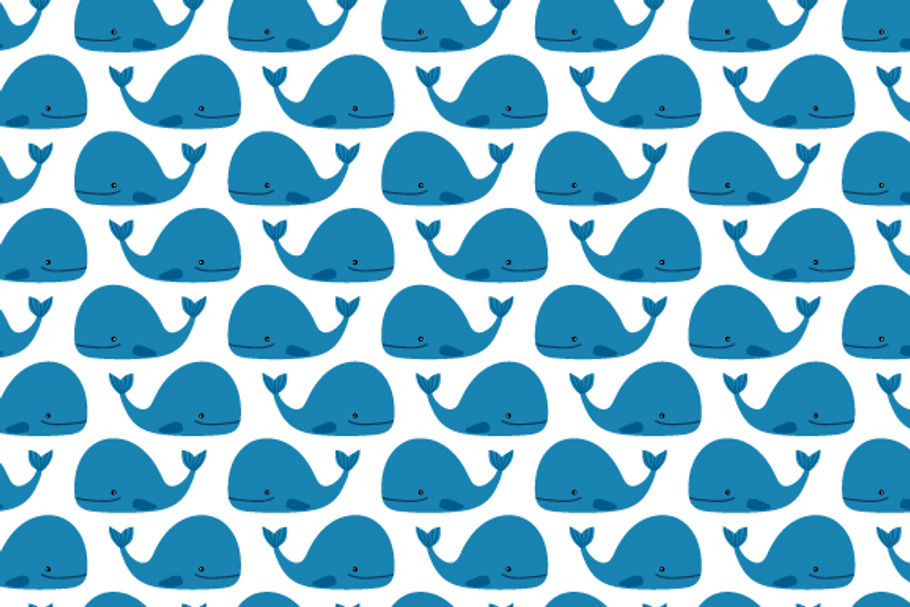 Cute whales pattern in Patterns - product preview 8