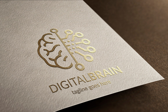 Digital Brain Logo in Logo Templates - product preview 1