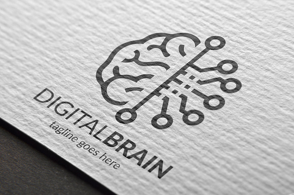 Digital Brain Logo in Logo Templates - product preview 3