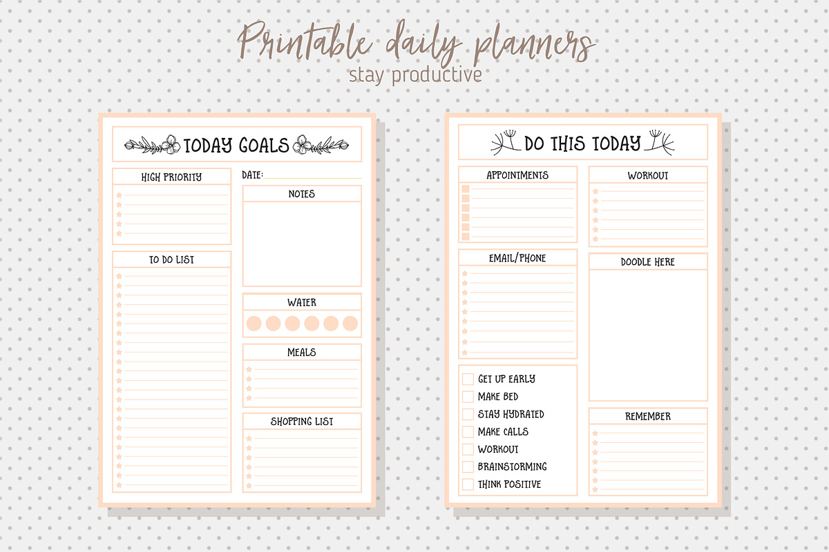 Printable daily planners in Objects - product preview 8