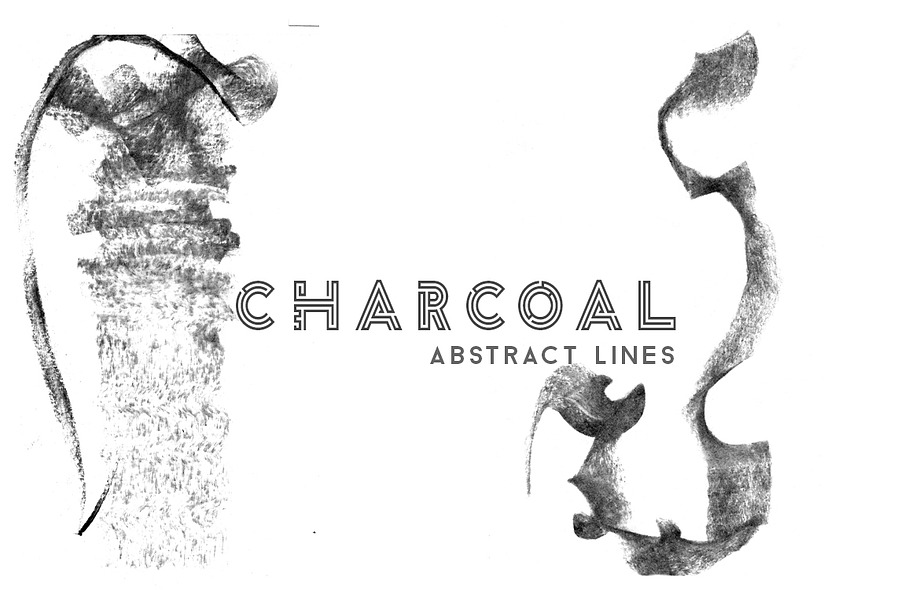 Abstract, Minimalist Charcoal Lines in Illustrations - product preview 8