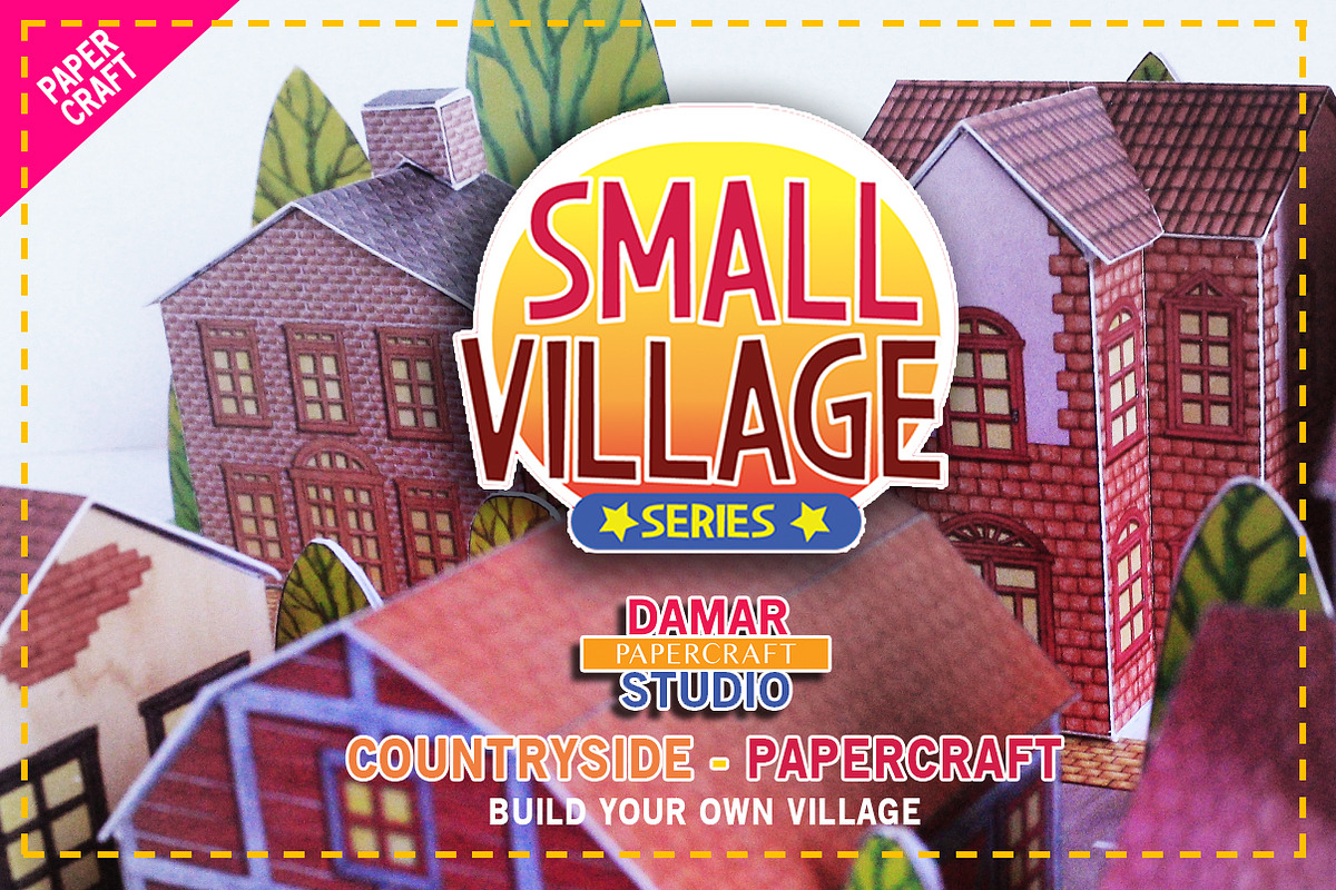 PAPERCRAFT SET - BUILD YOUR VILLAGE in Graphics - product preview 8
