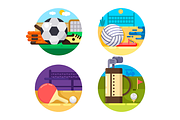 Sports ball games icons
