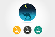 Isolated abstract desert logo icon