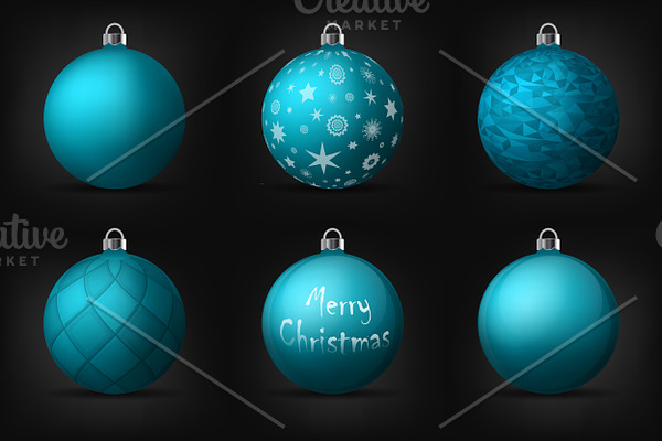 Turquoise christmas balls 