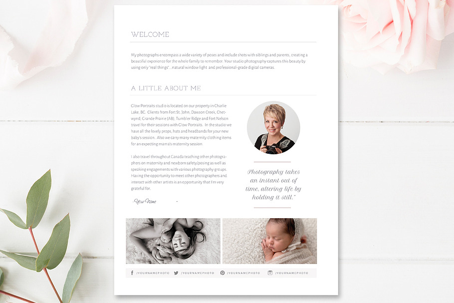 About Me Page Template in Magazine Templates - product preview 8