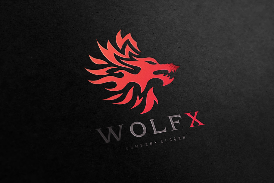 Wolf X Logo  in Logo Templates - product preview 8