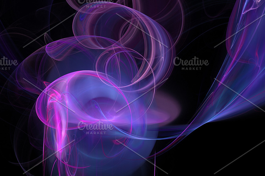 Purple curves and waves abstract background