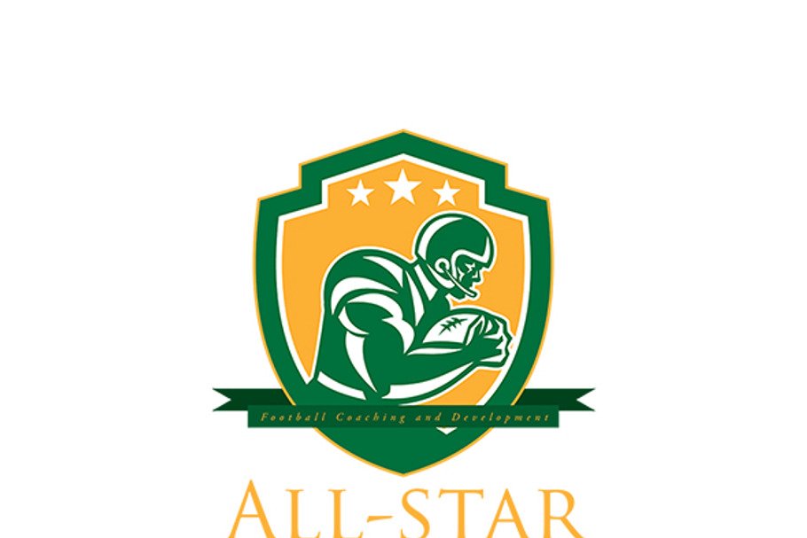 All-Star Football Coaching Logo in Logo Templates - product preview 8