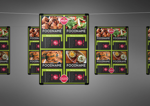 Restaurant Food Flyer 4 colors in Flyer Templates - product preview 8