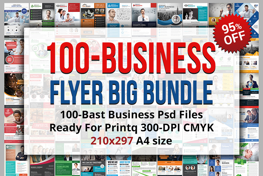 100 Best Business Flyers Bundle in Flyer Templates - product preview 8