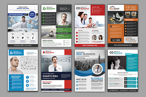 100 Best Business Flyers Bundle in Flyer Templates - product preview 1