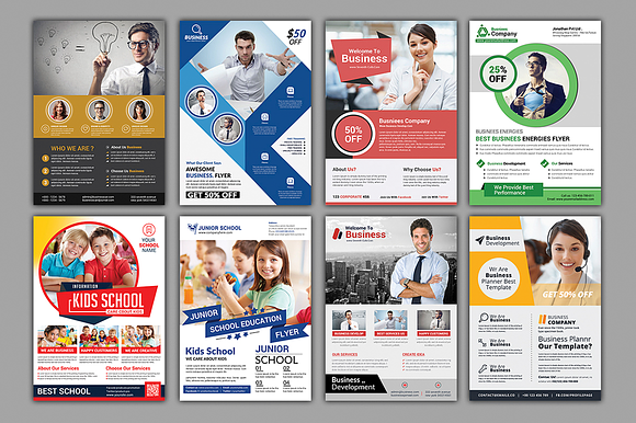 100 Best Business Flyers Bundle in Flyer Templates - product preview 2