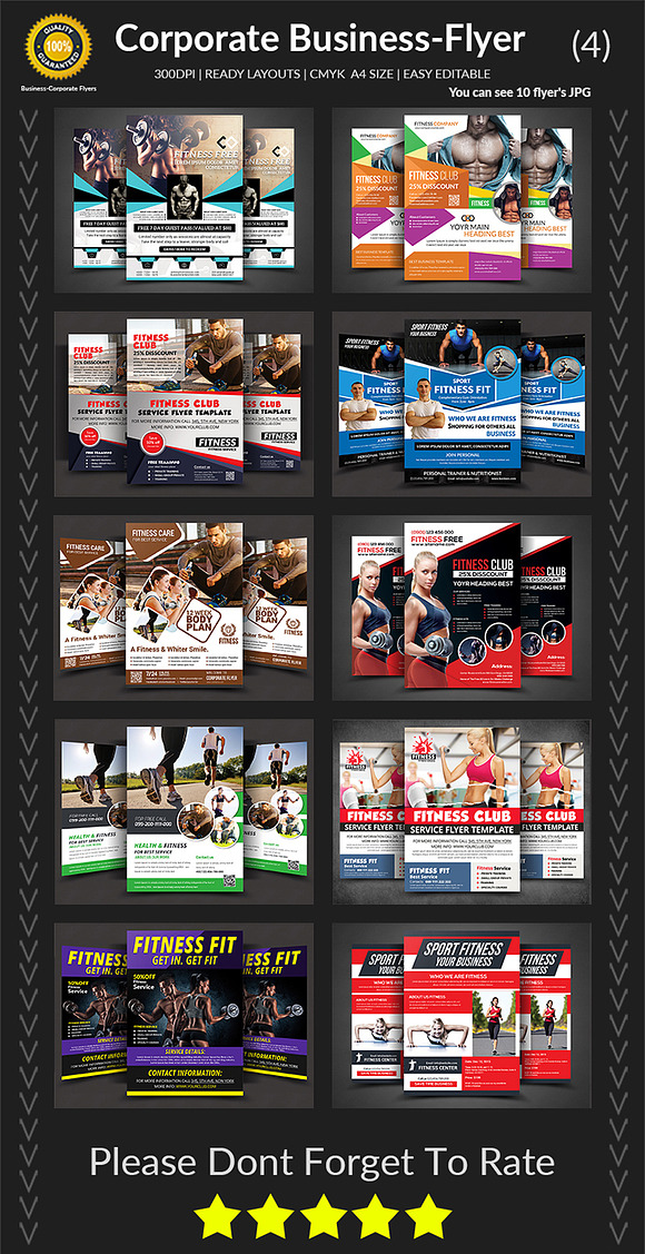 100 Best Business Flyers Bundle in Flyer Templates - product preview 10
